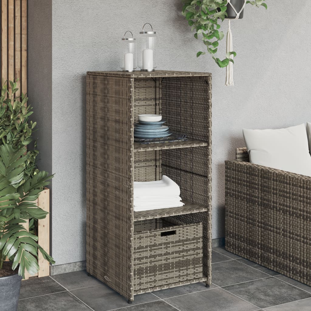 8721012264755_g_en_hd_1 vidaXL Garden Storage Cabinet Grey 50x55x115 cm Poly Rattan - Image 4
