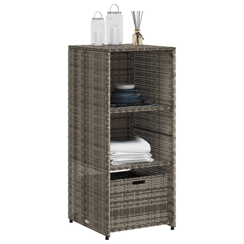 8721012264755_g_en_hd_2 vidaXL Garden Storage Cabinet Grey 50x55x115 cm Poly Rattan - Image 5