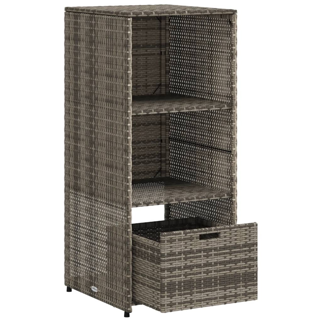 8721012264755_g_en_hd_4 vidaXL Garden Storage Cabinet Grey 50x55x115 cm Poly Rattan - Image 7