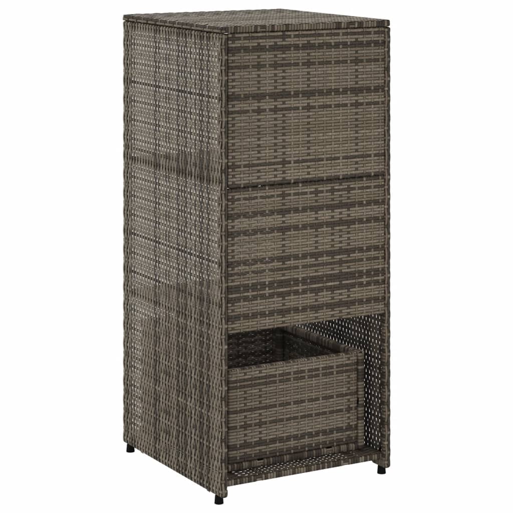 8721012264755_g_en_hd_7 vidaXL Garden Storage Cabinet Grey 50x55x115 cm Poly Rattan - Image 10