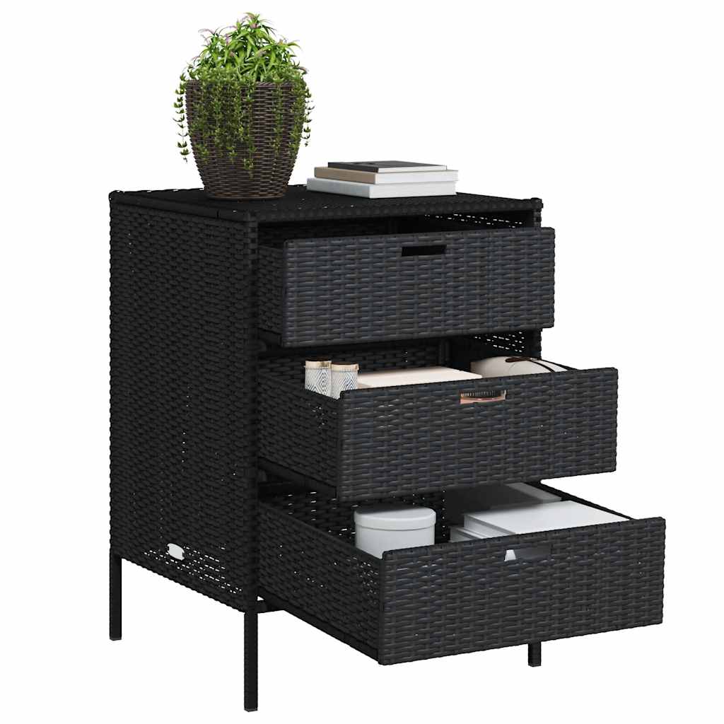 8721012264779_g_en_hd_2 vidaXL Garden Storage Cabinet Black 55x59x80 cm Poly Rattan - Image 5