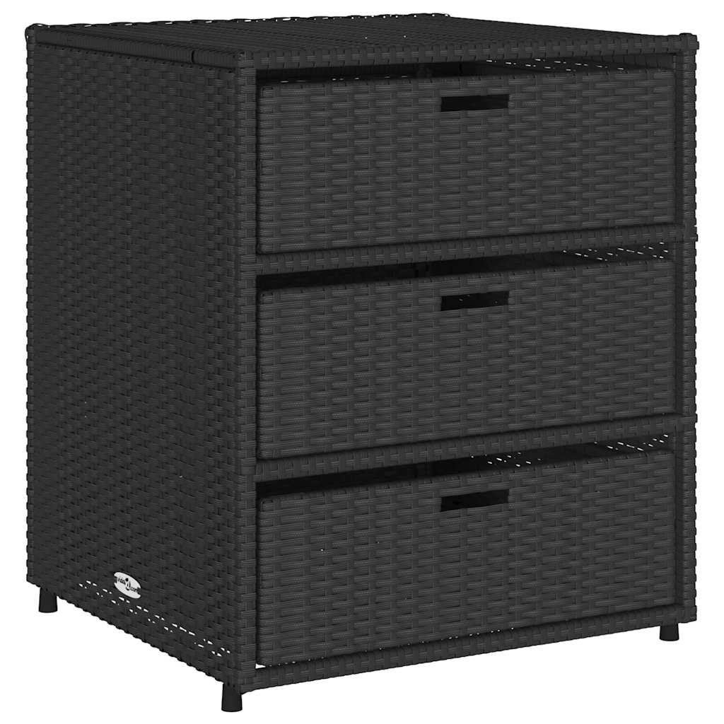 8721012264816_a_en_hd_1 vidaXL Garden Storage Cabinet Black 55x59x69 cm Poly Rattan - Image 2