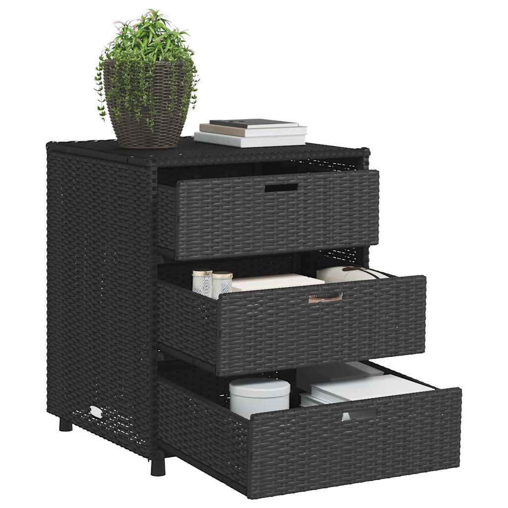 8721012264816_g_en_hd_2 vidaXL Garden Storage Cabinet Black 55x59x69 cm Poly Rattan - Image 5