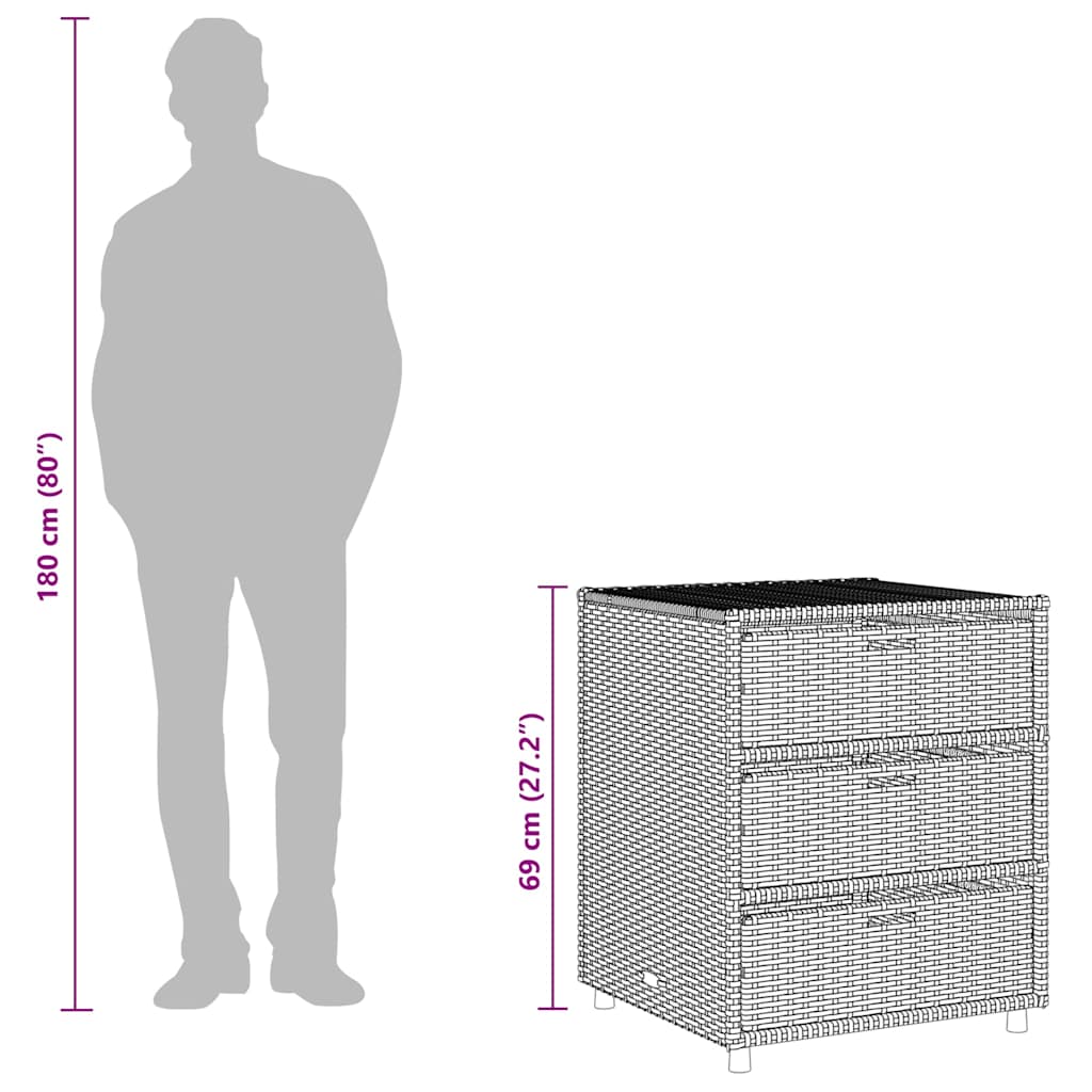 8721012264816_g_en_hd_8 vidaXL Garden Storage Cabinet Black 55x59x69 cm Poly Rattan - Image 11