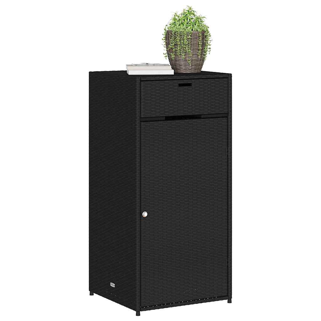 8721012264854_g_en_hd_2 vidaXL Garden Storage Cabinet Black 55x55x111 cm Poly Rattan - Image 4