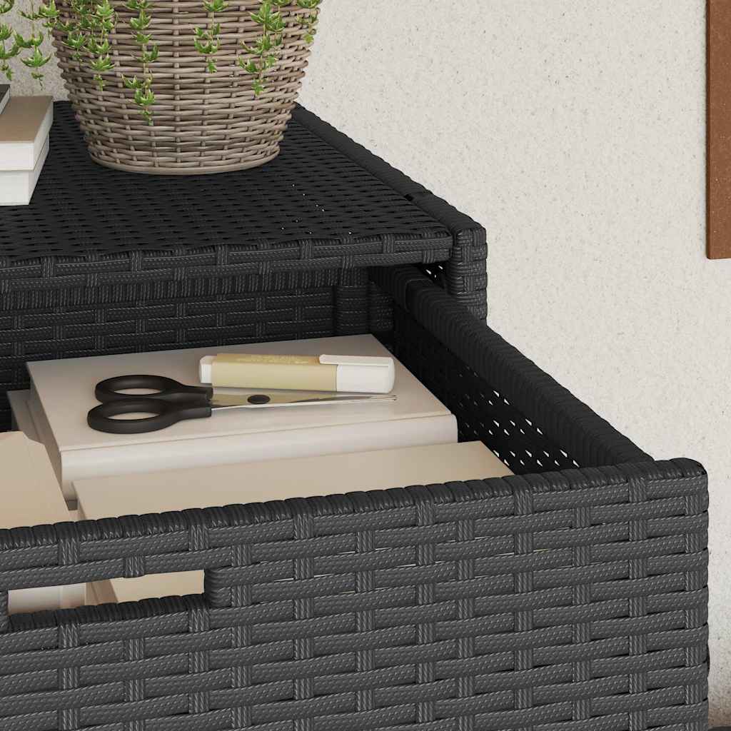 8721012264854_g_en_hd_3 vidaXL Garden Storage Cabinet Black 55x55x111 cm Poly Rattan - Image 5