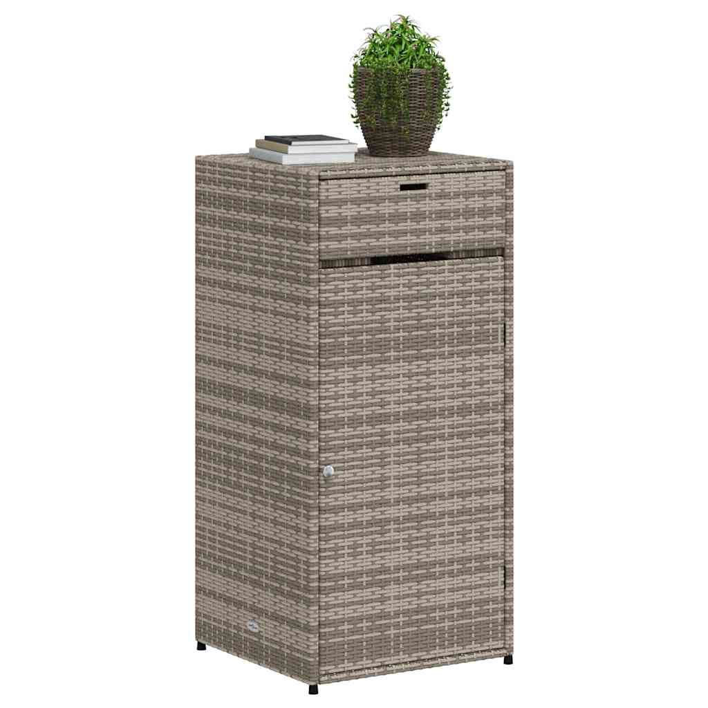 8721012264878_g_en_hd_2 vidaXL Garden Storage Cabinet Grey 55x55x111 cm Poly Rattan - Image 4