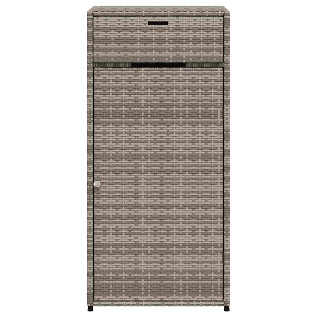 8721012264878_g_en_hd_4 vidaXL Garden Storage Cabinet Grey 55x55x111 cm Poly Rattan - Image 6