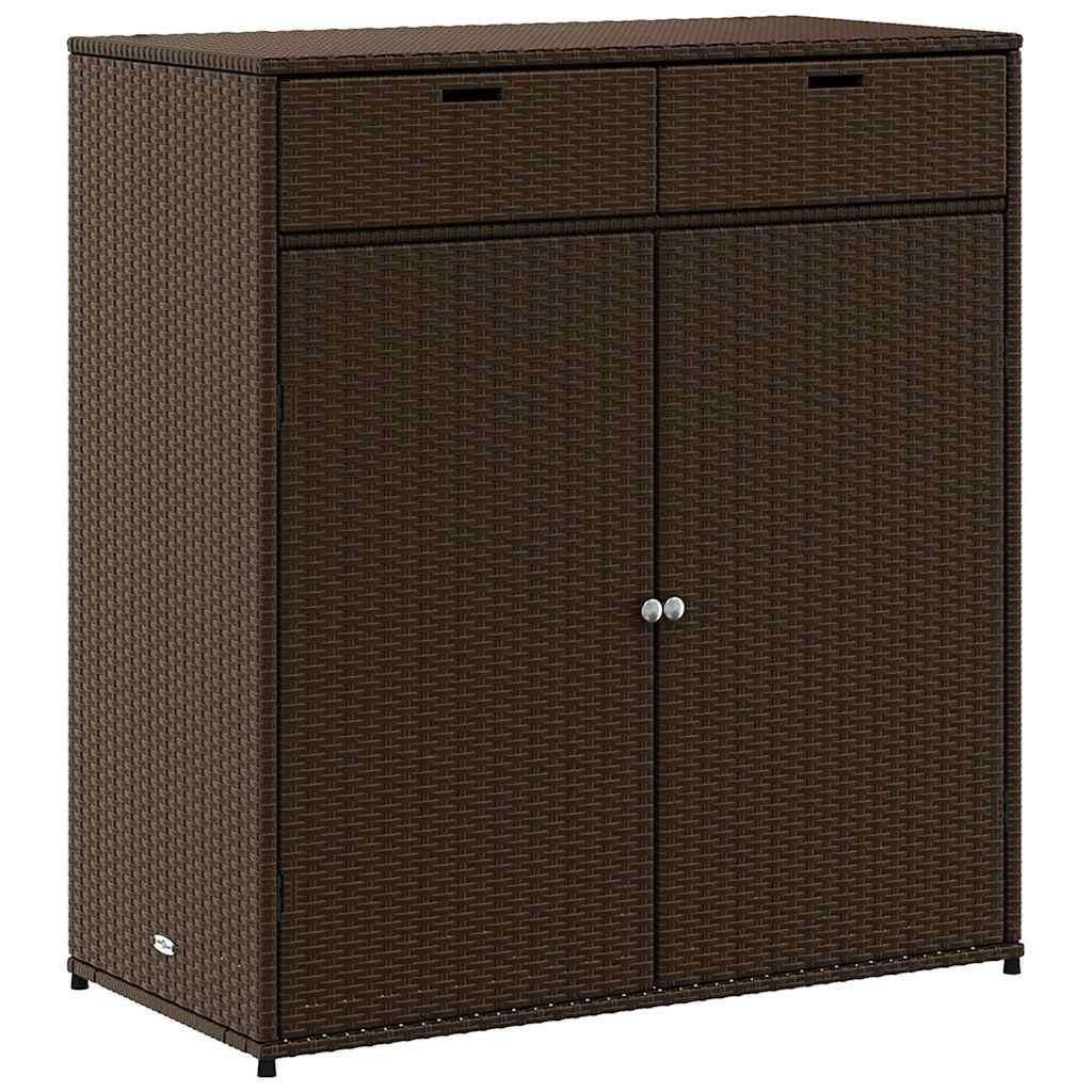 8721012264908_a_en_hd_1 vidaXL Garden Storage Cabinet Brown 105x55x113 cm Poly Rattan - Image 2