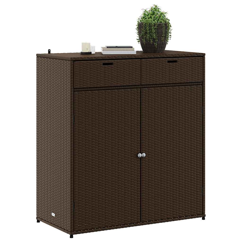 8721012264908_g_en_hd_2 vidaXL Garden Storage Cabinet Brown 105x55x113 cm Poly Rattan - Image 4