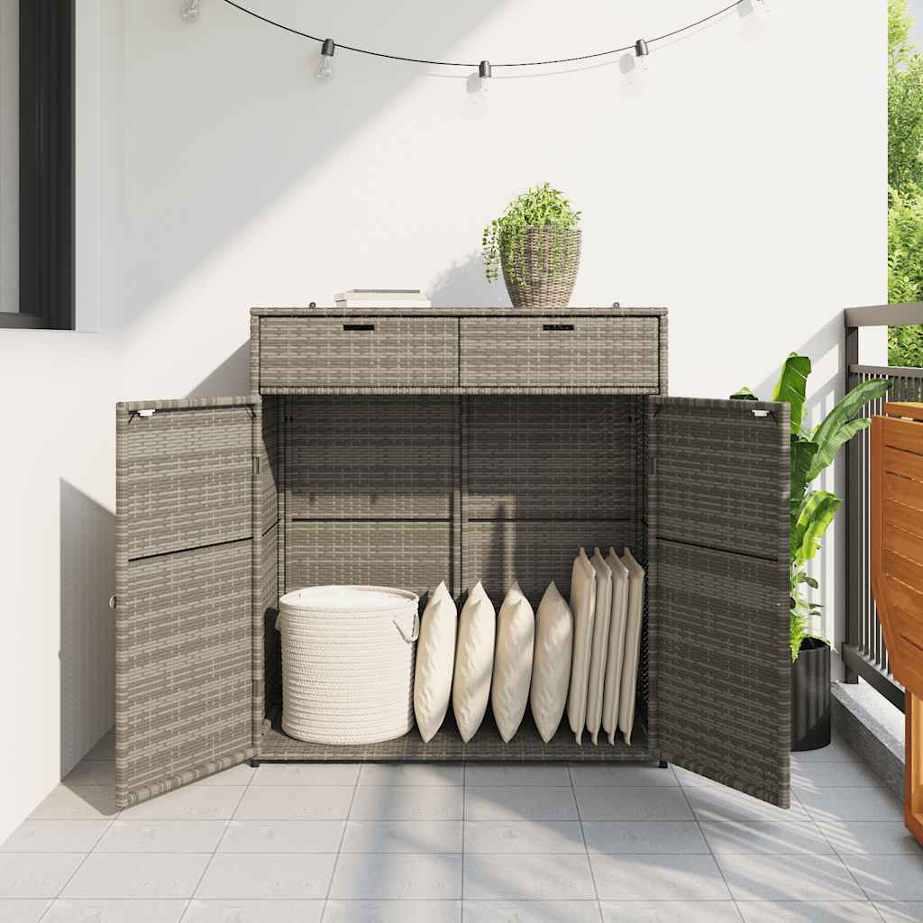 8721012264915_g_en_hd_1 vidaXL Garden Storage Cabinet Grey 105x55x113 cm Poly Rattan - Image 3