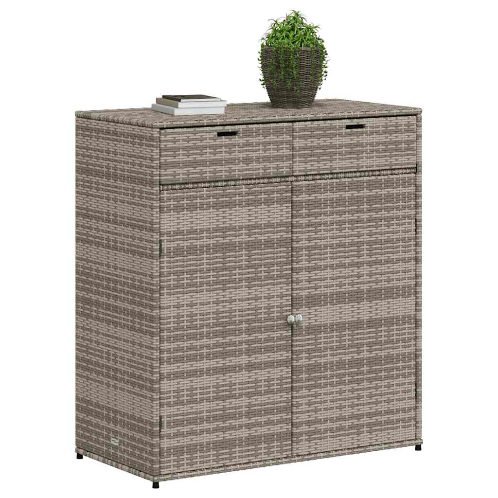 8721012264915_g_en_hd_3 vidaXL Garden Storage Cabinet Grey 105x55x113 cm Poly Rattan - Image 5