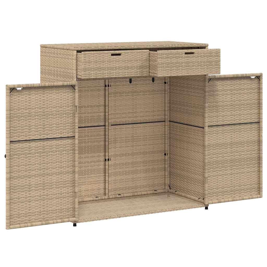 8721012264915_g_en_hd_5 vidaXL Garden Storage Cabinet Grey 105x55x113 cm Poly Rattan - Image 7