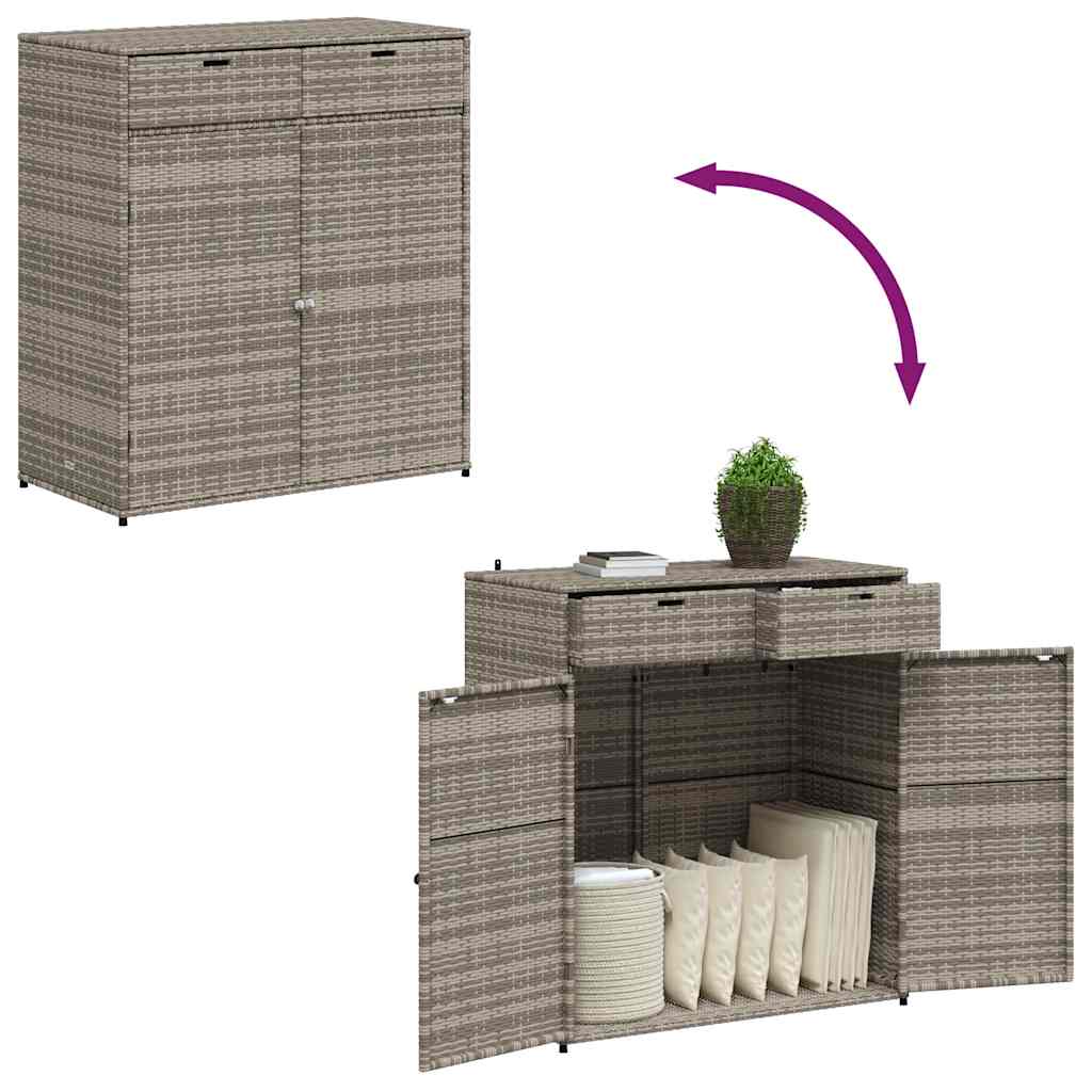8721012264915_g_en_hd_8 vidaXL Garden Storage Cabinet Grey 105x55x113 cm Poly Rattan - Image 10