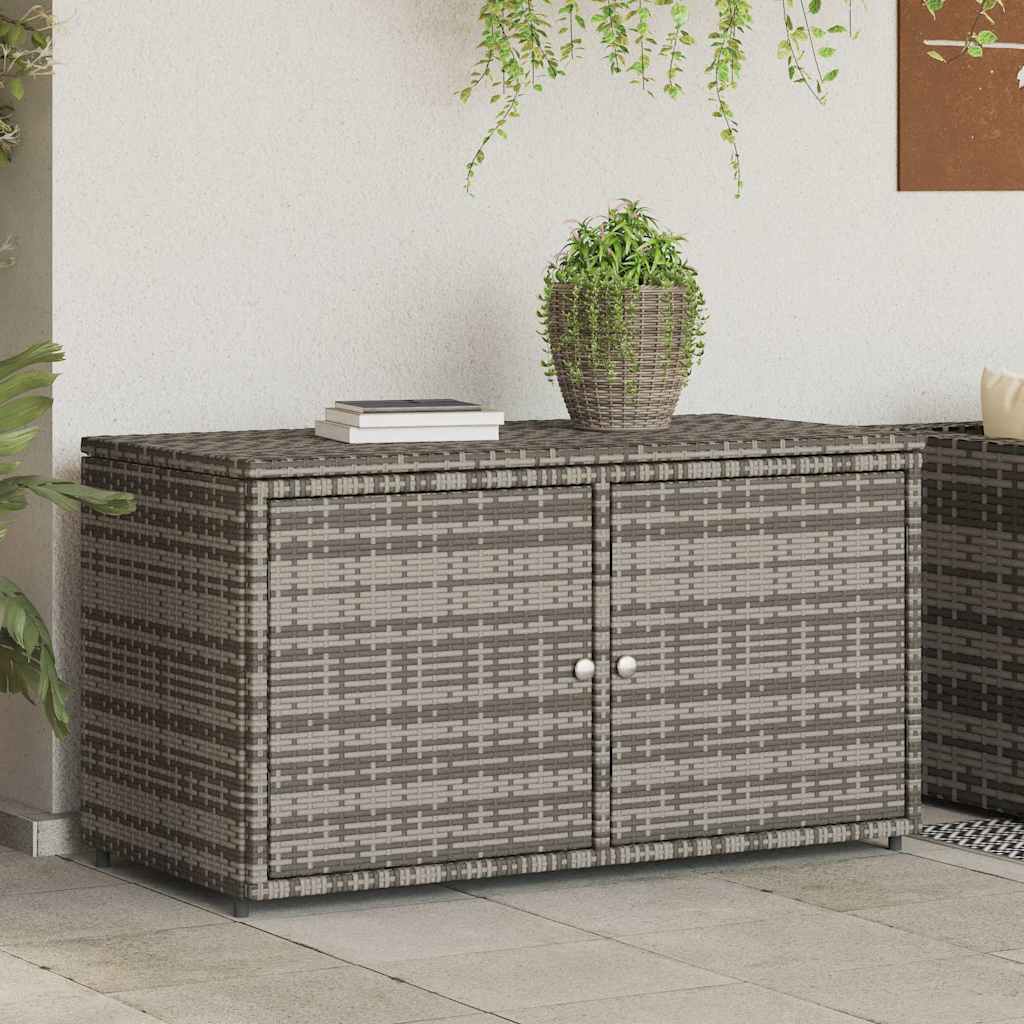 8721012264953_g_en_hd_1 vidaXL Garden Storage Cabinet Grey 110x55x60.5 cm Poly Rattan - Image 3