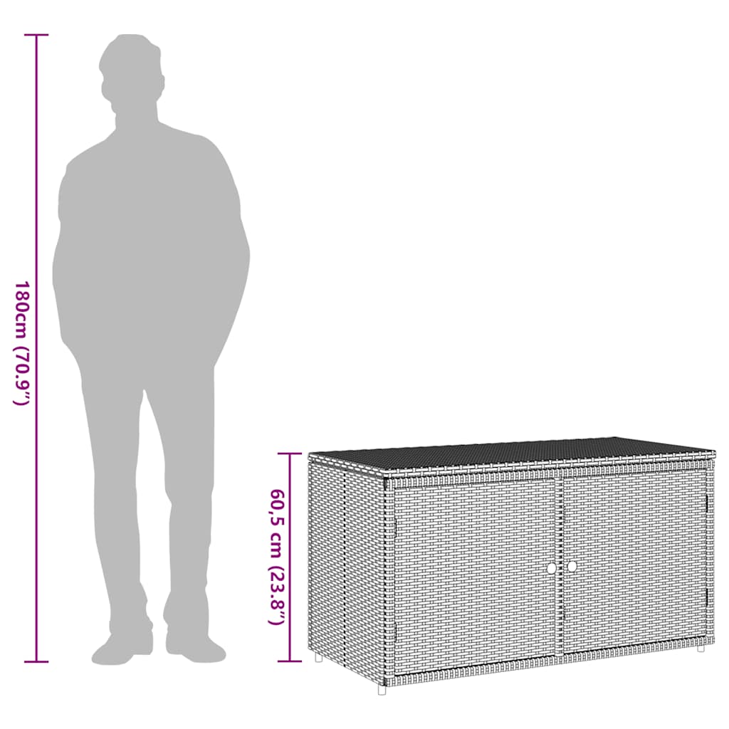 8721012264953_g_en_hd_11 vidaXL Garden Storage Cabinet Grey 110x55x60.5 cm Poly Rattan - Image 13