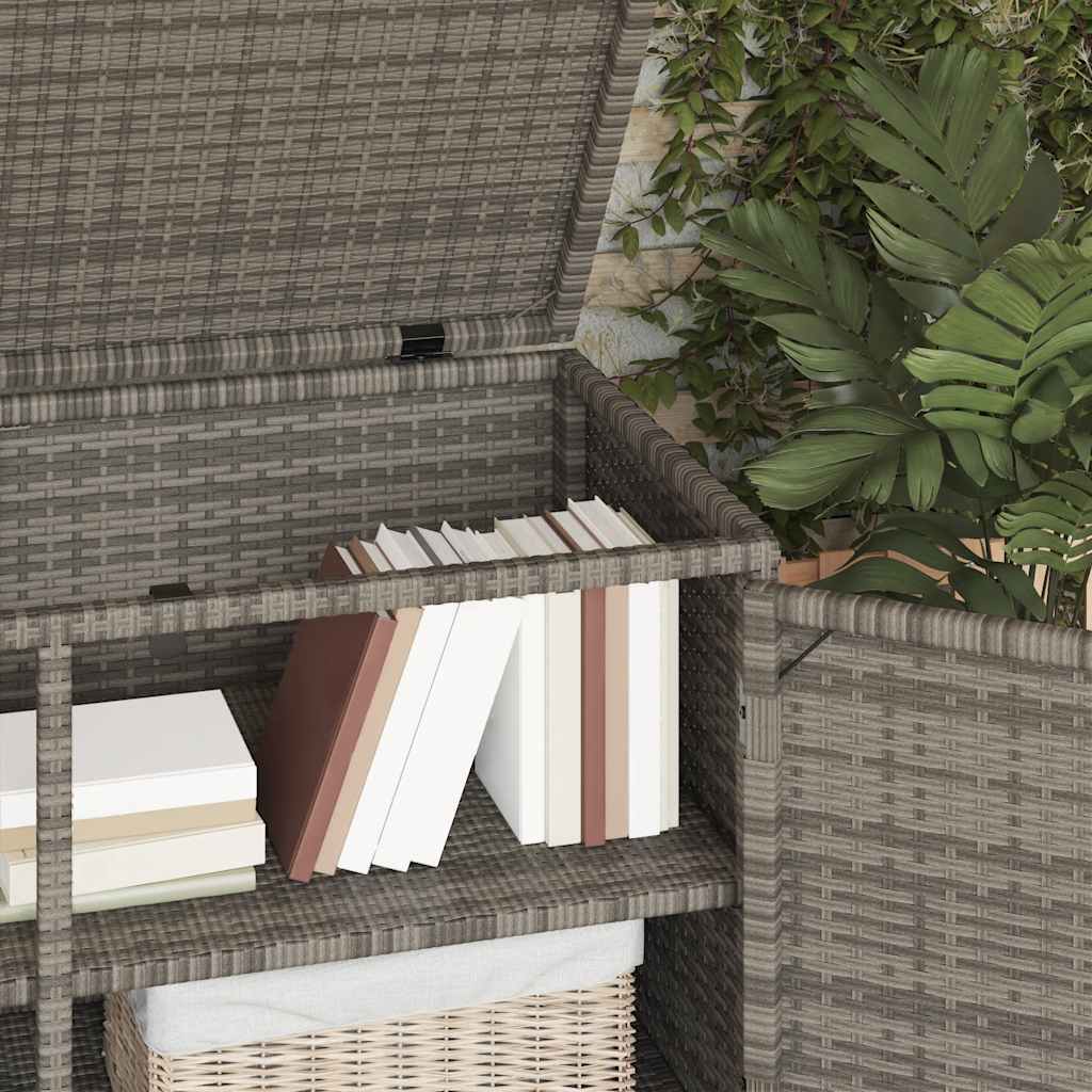 8721012264953_g_en_hd_3 vidaXL Garden Storage Cabinet Grey 110x55x60.5 cm Poly Rattan - Image 5