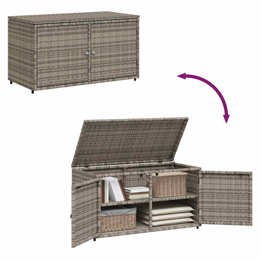 8721012264953_g_en_hd_8 vidaXL Garden Storage Cabinet Grey 110x55x60.5 cm Poly Rattan - Image 10