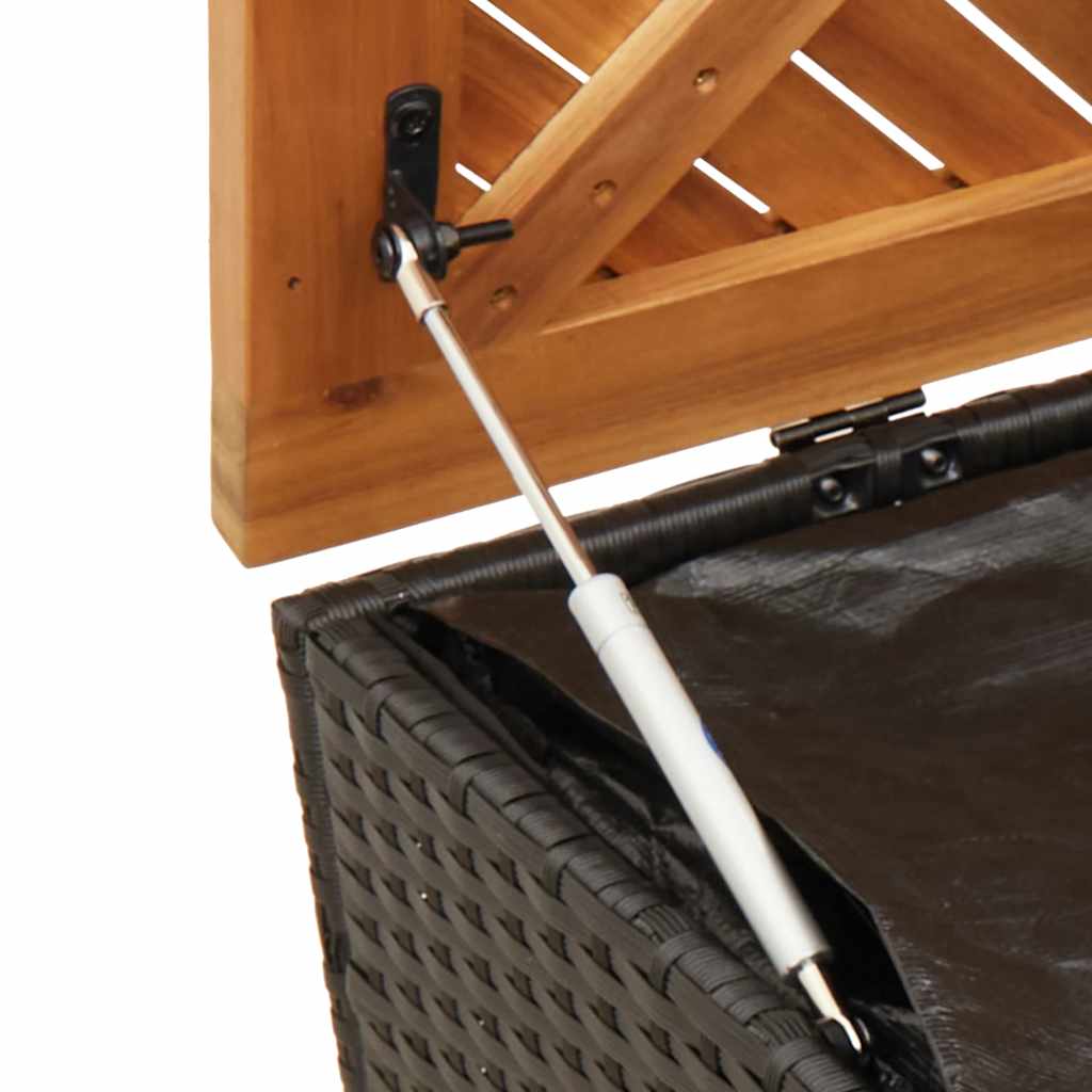 8721012265004_g_en_hd_6 vidaXL Garden Storage Box Black 110x50x54 cm Poly Rattan Acacia Wood - Image 8