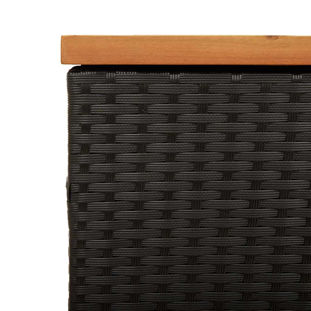 8721012265004_g_en_hd_7 vidaXL Garden Storage Box Black 110x50x54 cm Poly Rattan Acacia Wood - Image 9