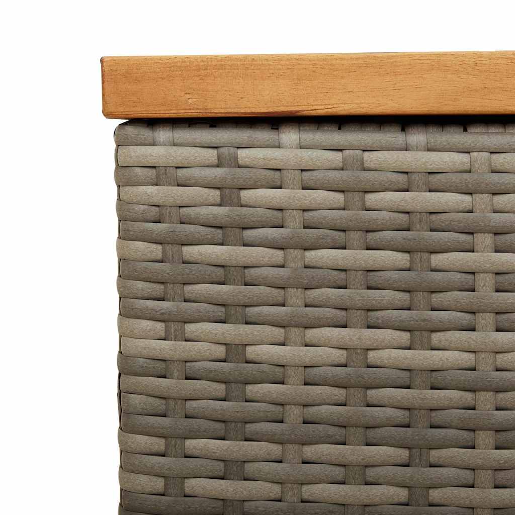 8721012265011_g_en_hd_7 vidaXL Garden Storage Box Grey 110x50x54 cm Poly Rattan Acacia Wood - Image 9