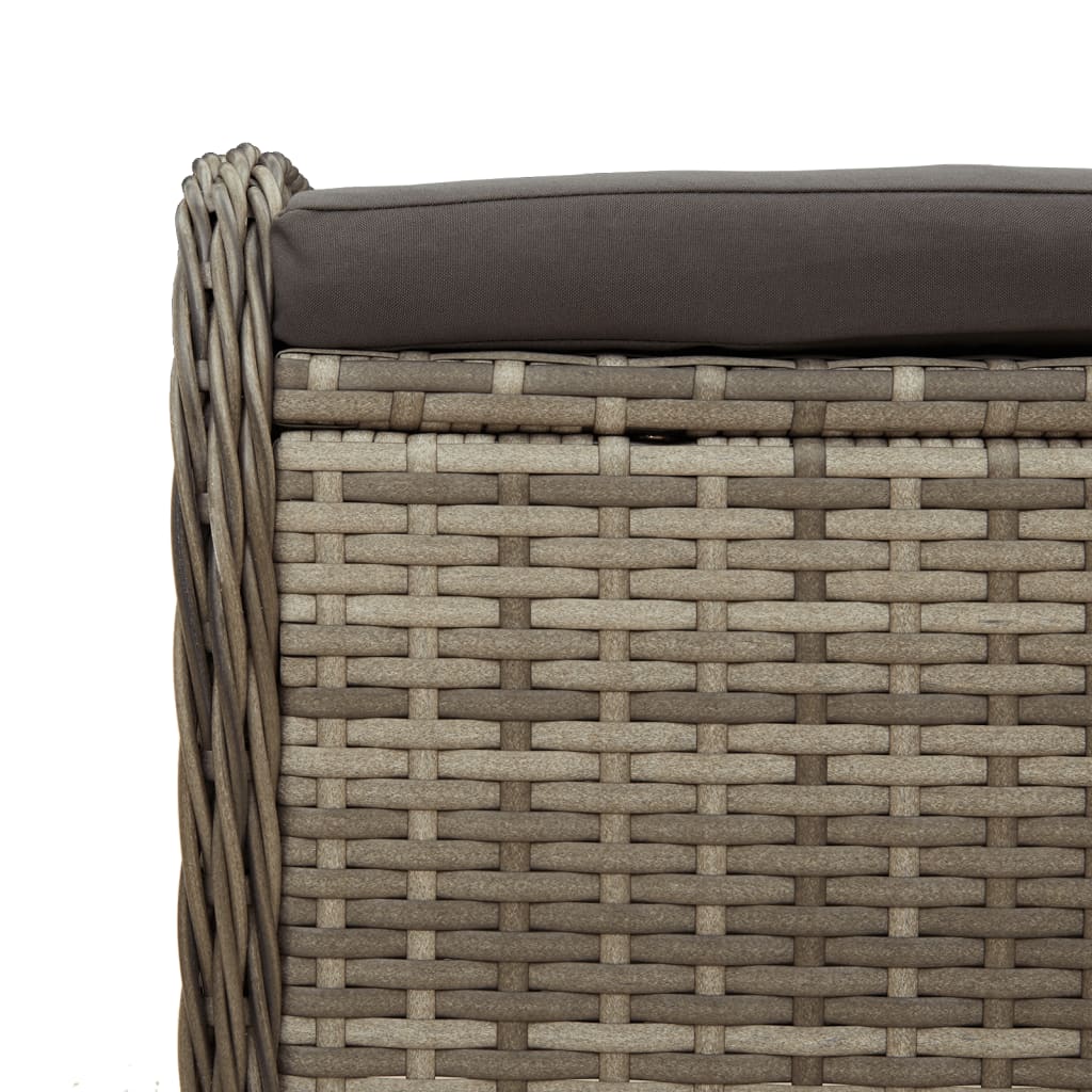8721012265158_g_en_hd_5 vidaXL Garden Stool with Cushion Grey 58x46x46 cm Poly Rattan - Image 7