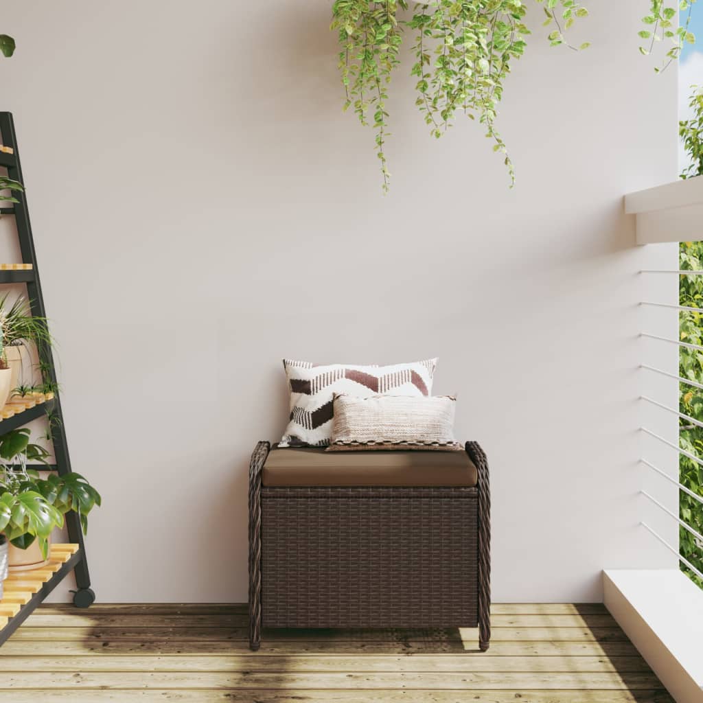 8721012265165_g_en_hd_1 vidaXL Garden Stool with Cushion Brown 58x46x46 cm Poly Rattan - Image 3
