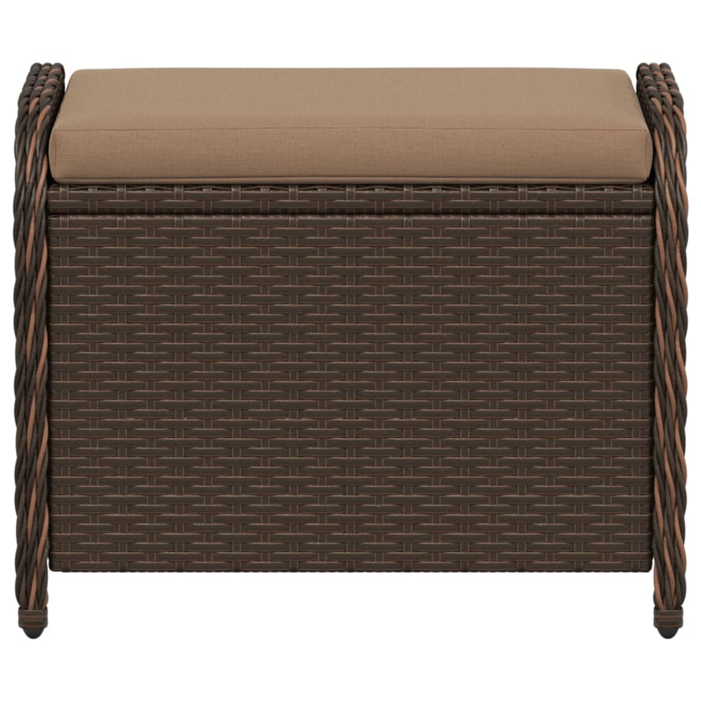 8721012265165_g_en_hd_2 vidaXL Garden Stool with Cushion Brown 58x46x46 cm Poly Rattan - Image 4