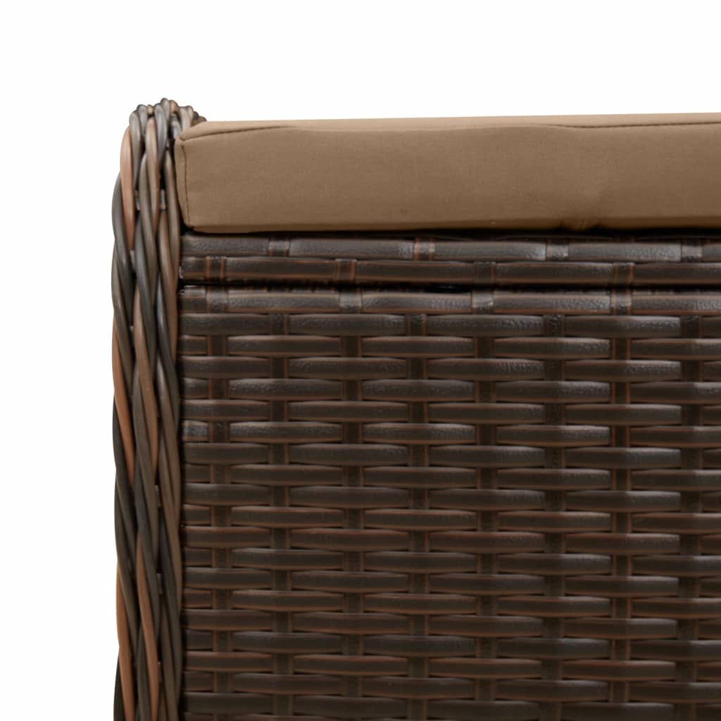 8721012265165_g_en_hd_5 vidaXL Garden Stool with Cushion Brown 58x46x46 cm Poly Rattan - Image 7