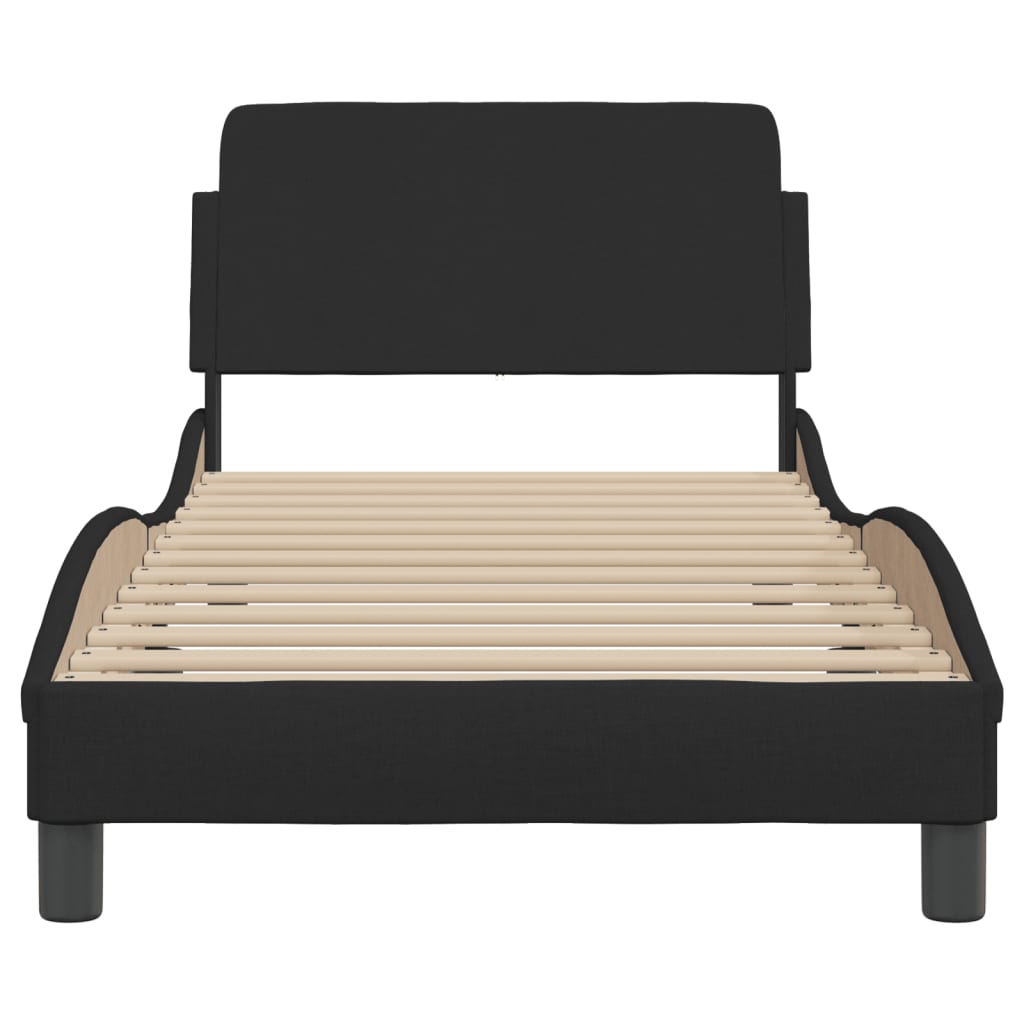 8721012266254_g_en_hd_2 vidaXL Bed Frame with Headboard "Dover" Black 90x190 cm Fabric - Image 4