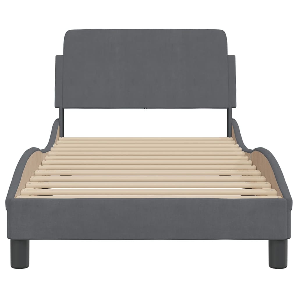 8721012266315_g_en_hd_2 vidaXL Bed Frame "Dover" Dark Grey 90x190 cm Velvet - Image 4