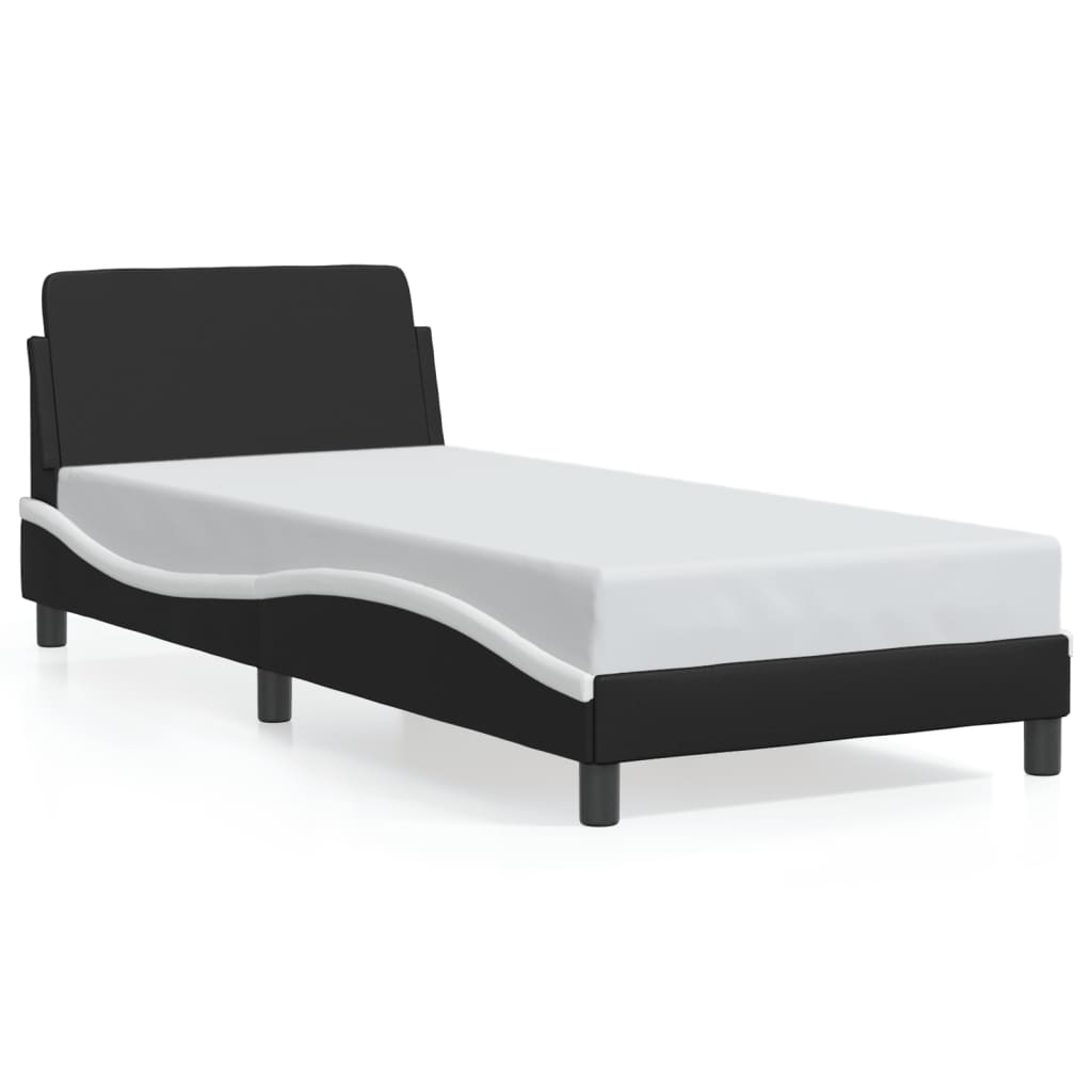 8721012266414_a_en_hd_1 vidaXL Bed Frame "Dover" Black&White 90x190 cm Faux Leather - Image 2
