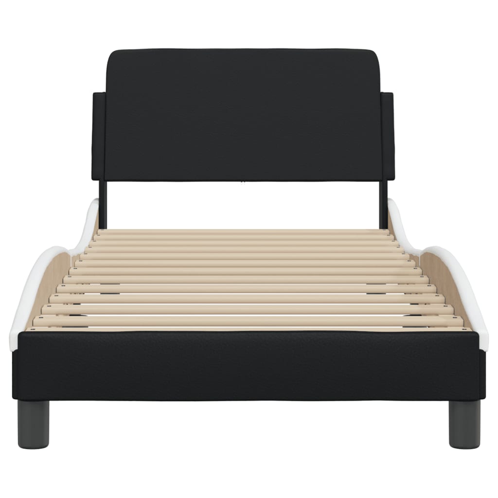 8721012266414_g_en_hd_2 vidaXL Bed Frame "Dover" Black&White 90x190 cm Faux Leather - Image 4