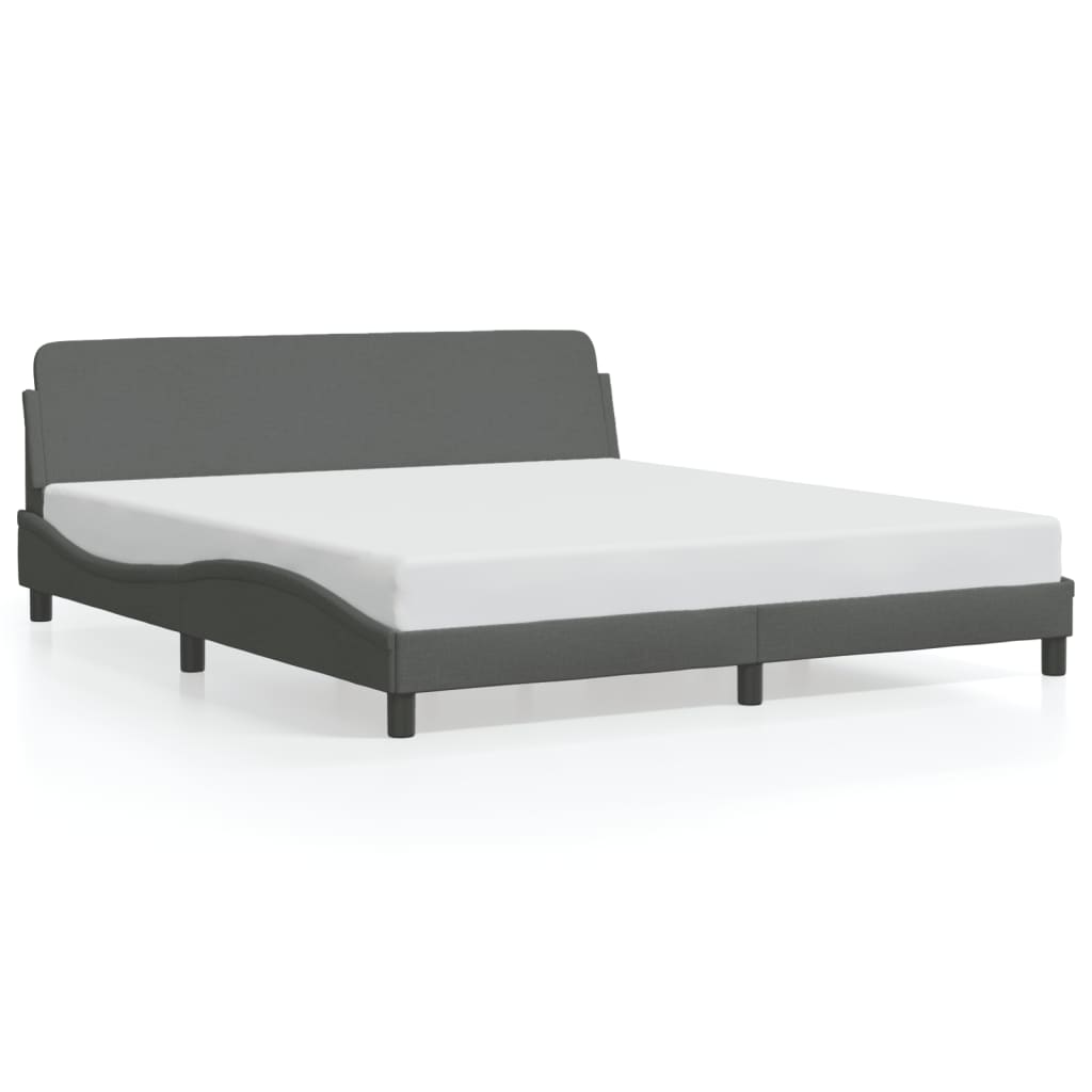 8721012267640_a_en_hd_1 vidaXL Bed Frame "Dover" Dark Grey 180x200 cm King Fabric - Image 2