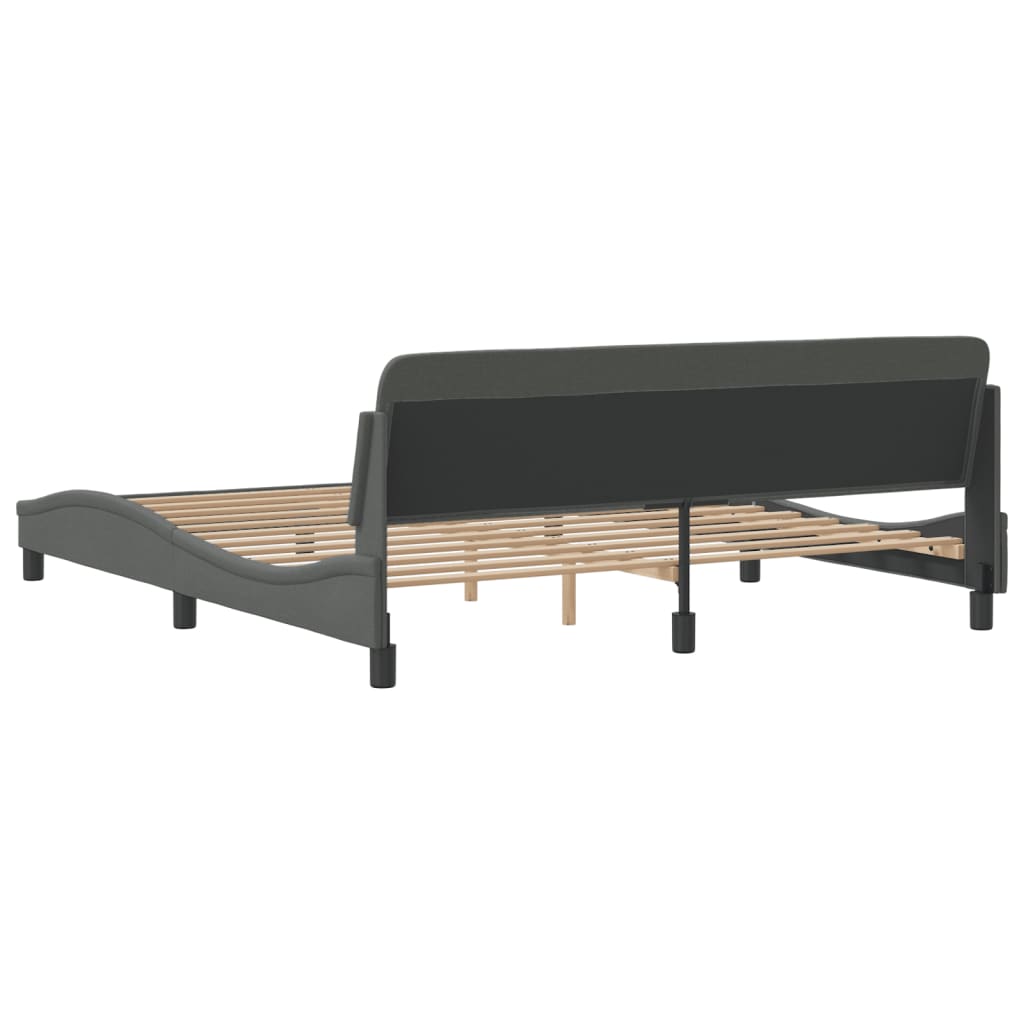 8721012267640_g_en_hd_4 vidaXL Bed Frame "Dover" Dark Grey 180x200 cm King Fabric - Image 6