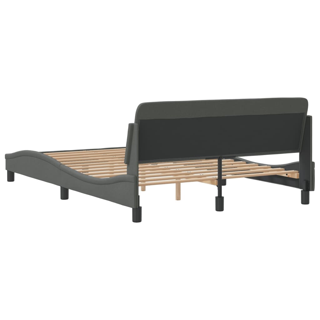 8721012268180_g_en_hd_4 vidaXL Bed Frame "Dover" Dark Grey 137x190 cm Double Fabric - Image 6