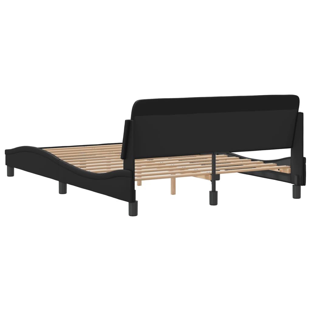 8721012268234_g_en_hd_4 vidaXL Bed Frame "Dover" Black 137x190 cm Double Faux Leather - Image 6