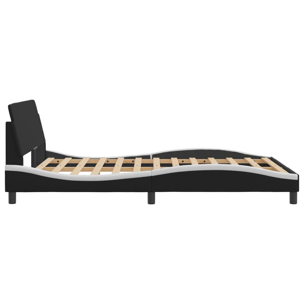 8721012268258_g_en_hd_3 vidaXL Bed Frame "Dover" Black and White 137x190 cm Double Faux Leather - Image 5