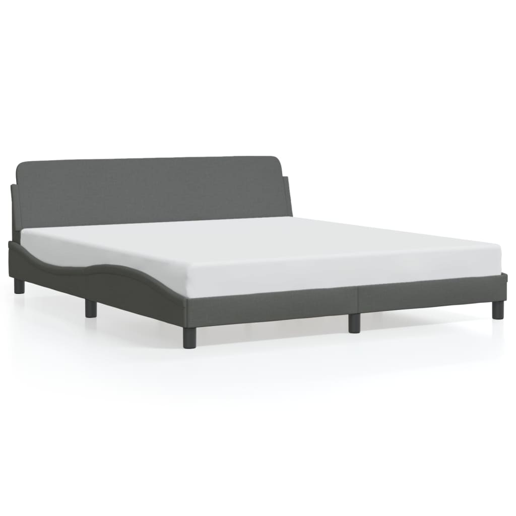 8721012268272_a_en_hd_1 vidaXL Bed Frame "Dover" Dark Grey 152x203 cm Queen Fabric - Image 2