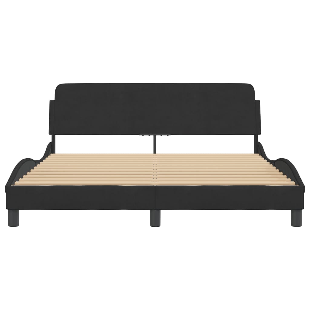 8721012268319_g_en_hd_2 vidaXL Bed Frame "Dover" Black 152x203 cm Queen Velvet - Image 4