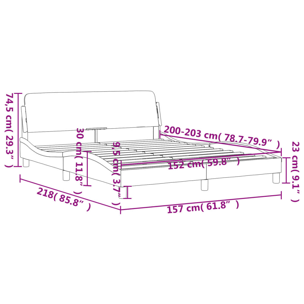 8721012268319_g_en_hd_7 vidaXL Bed Frame "Dover" Black 152x203 cm Queen Velvet - Image 9