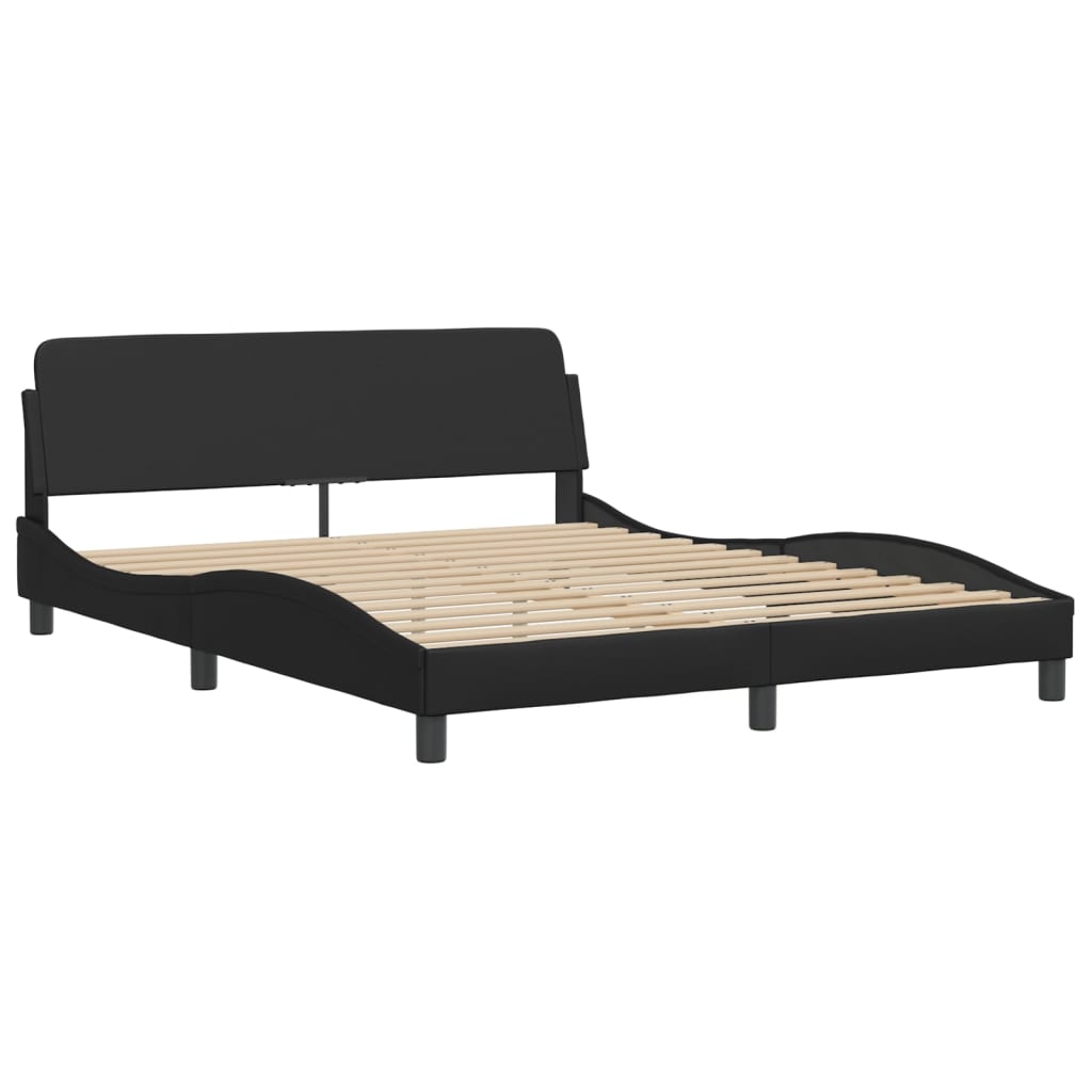 8721012268326_g_en_hd_1 vidaXL Bed Frame "Dover" Black 152x203 cm Queen Faux Leather - Image 3