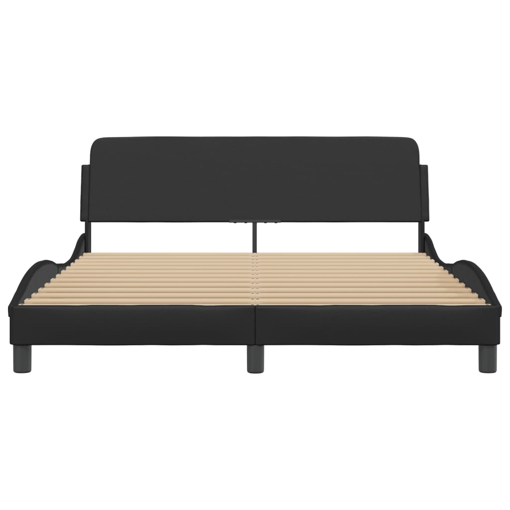 8721012268326_g_en_hd_2 vidaXL Bed Frame "Dover" Black 152x203 cm Queen Faux Leather - Image 4