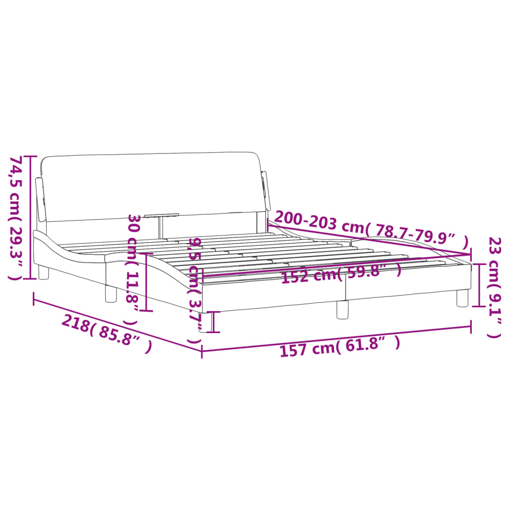 8721012268326_g_en_hd_7 vidaXL Bed Frame "Dover" Black 152x203 cm Queen Faux Leather - Image 9