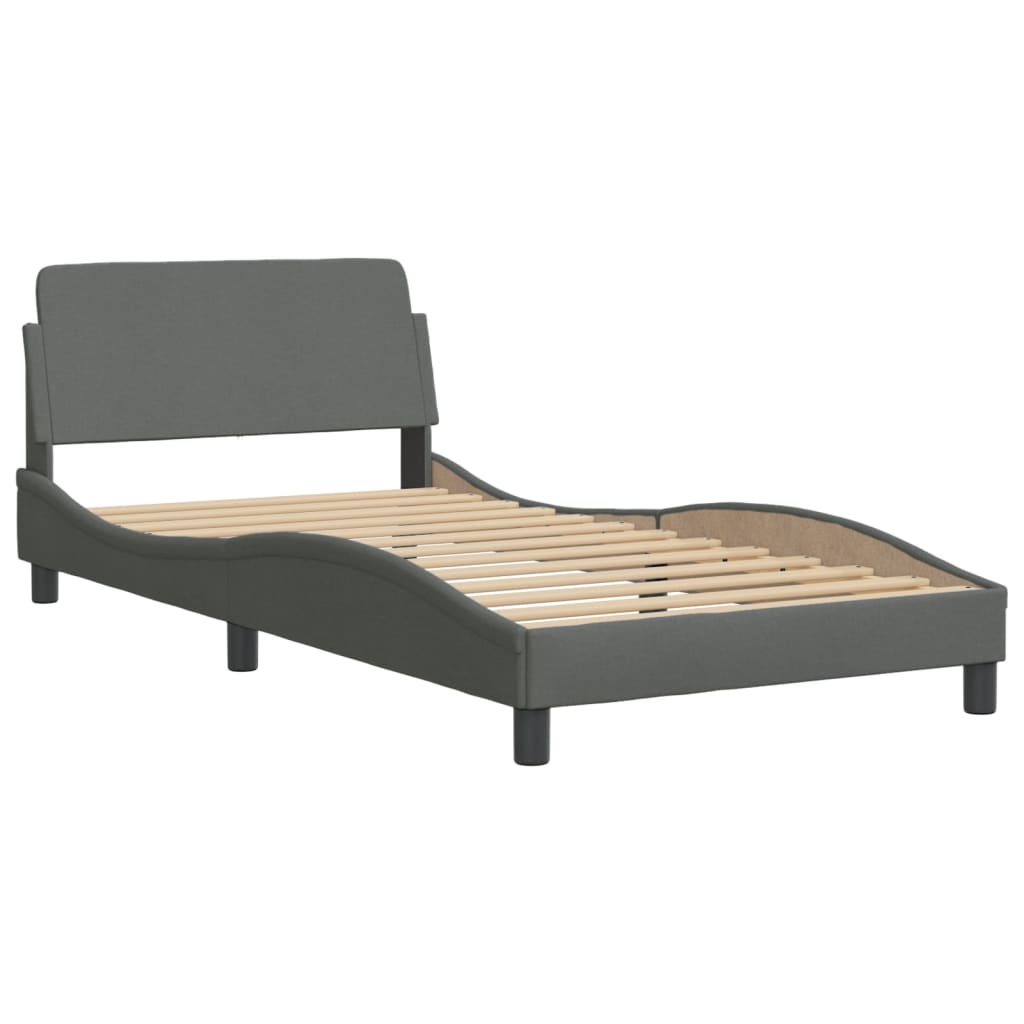 8721012268494_g_en_hd_1 vidaXL Bed Frame "Dover" Dark Grey 107x203 cm King Single Fabric - Image 3