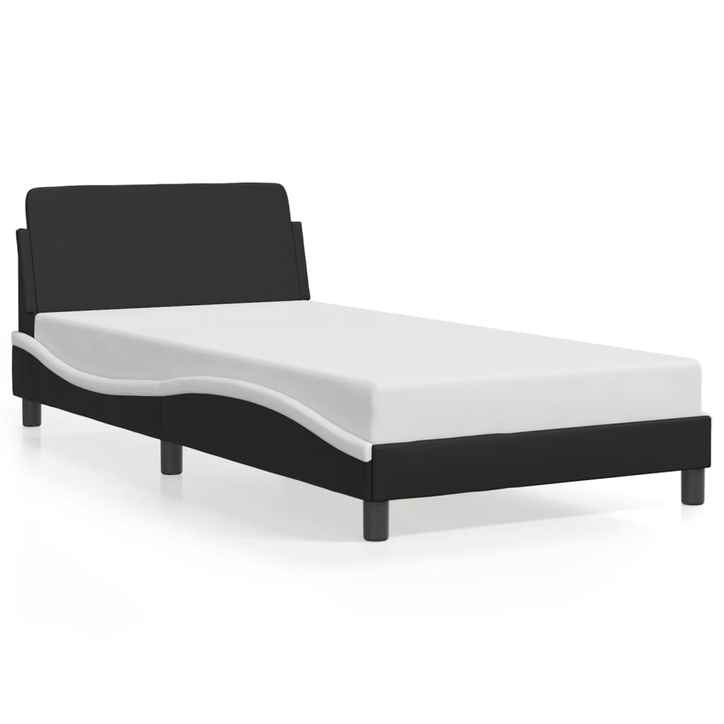 8721012268548_a_en_hd_1 vidaXL Bed Frame "Dover" Black and White 107x203 cm King Single Faux Leather - Image 2