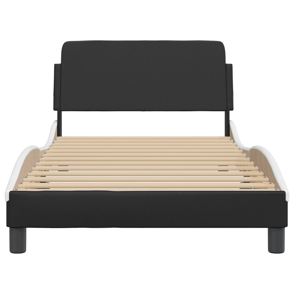 8721012268548_g_en_hd_2 vidaXL Bed Frame "Dover" Black and White 107x203 cm King Single Faux Leather - Image 4
