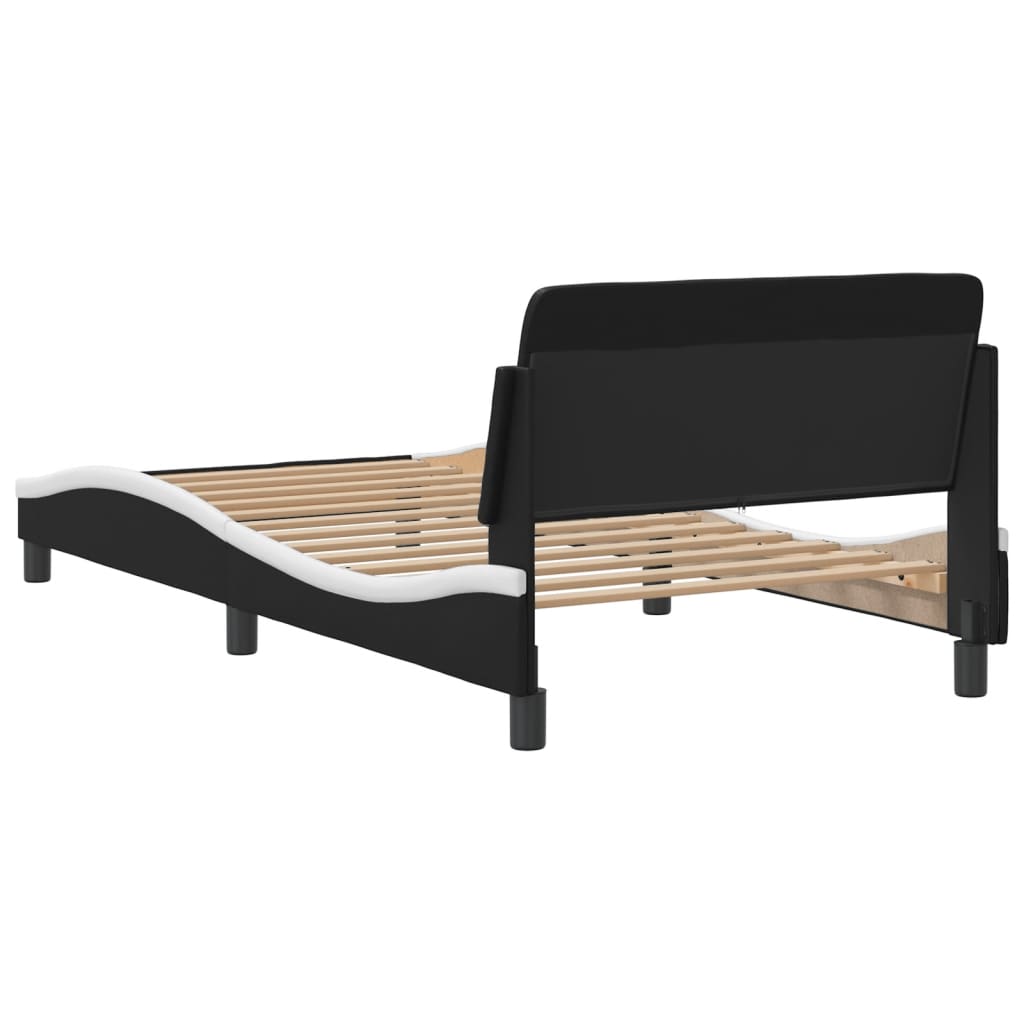 8721012268548_g_en_hd_4 vidaXL Bed Frame "Dover" Black and White 107x203 cm King Single Faux Leather - Image 6
