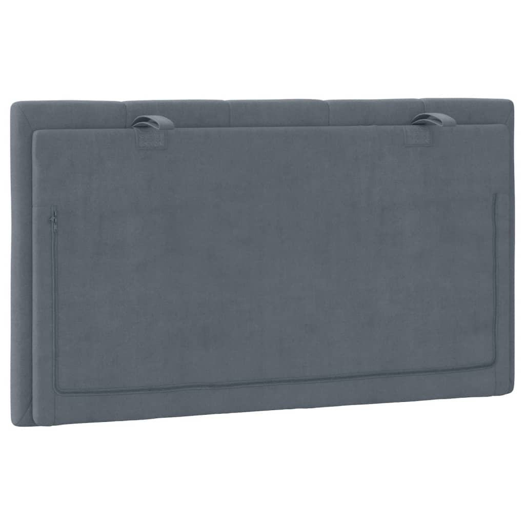 8721012270046_g_en_hd_5 vidaXL Headboard Cushion "Hanko" Dark Grey 90 cm Velvet - Image 7