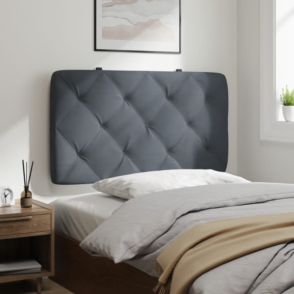 8721012270633_g_en_hd_2 vidaXL Headboard Cushion Dark Grey 90 cm Velvet - Image 4